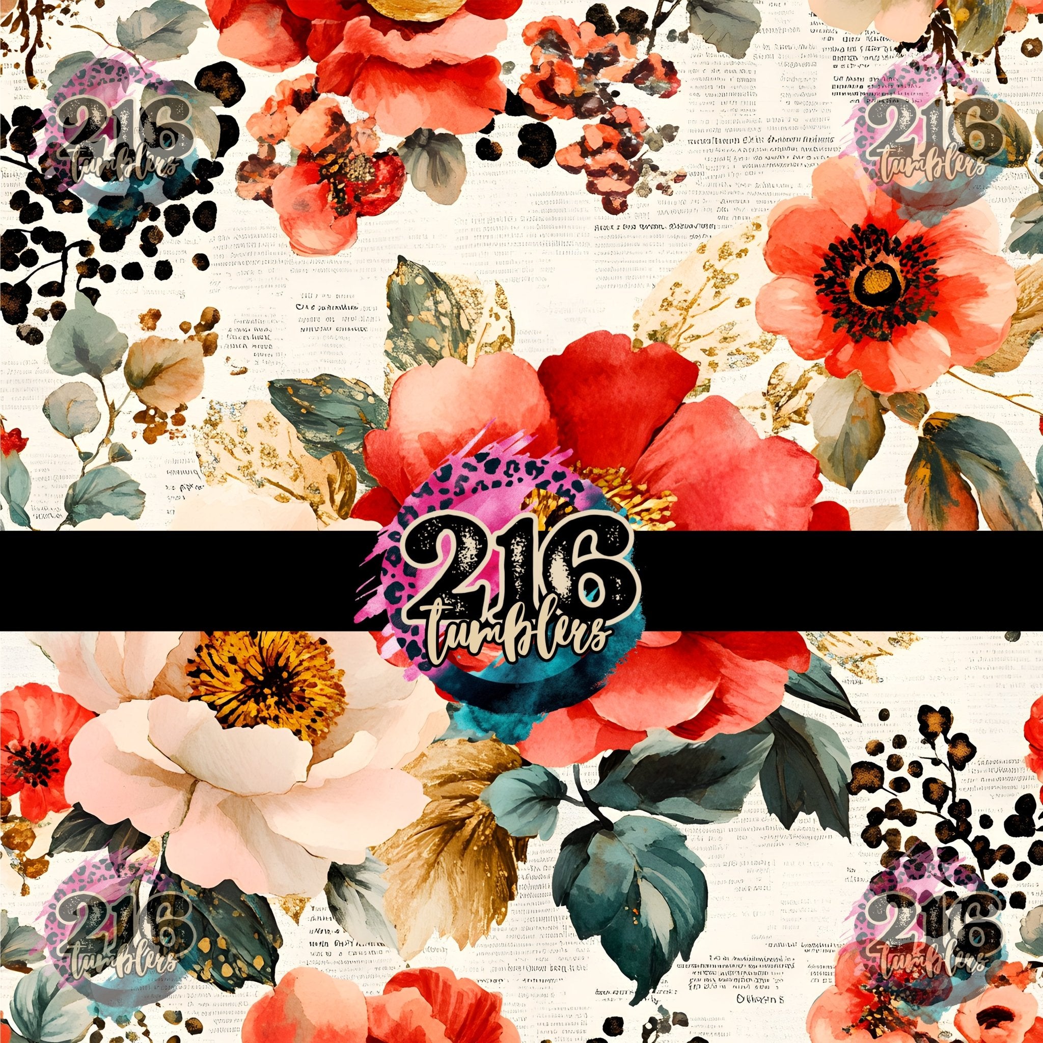 V477 SPRING FLORALS - 216 Tumblers