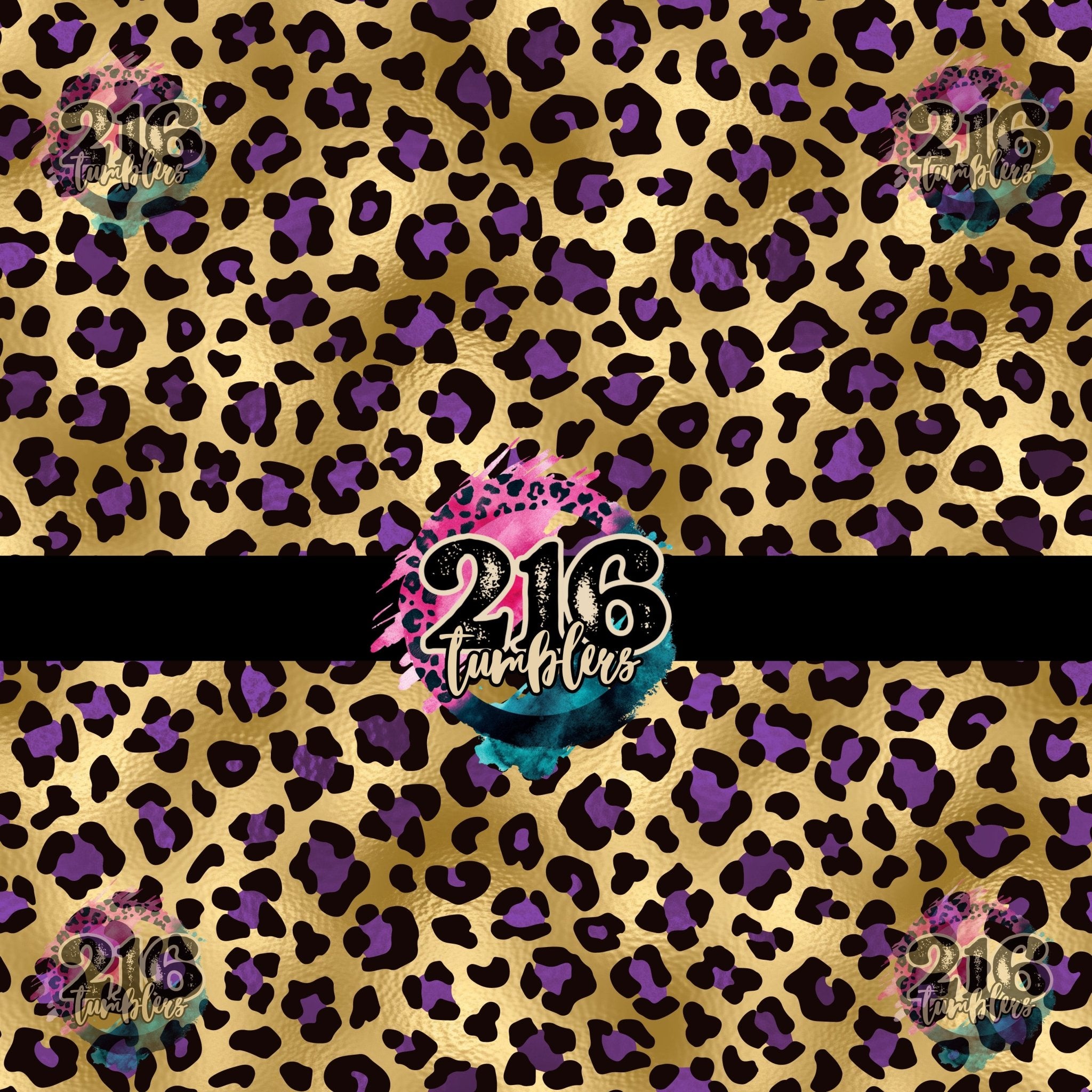 V499 GOLD LEOPARD - 216 Tumblers
