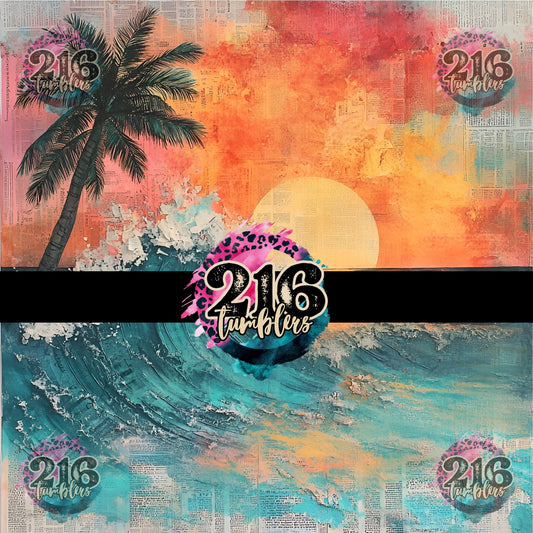 V526 NEWSPAPER PIXEL WAVES - 216 Tumblers