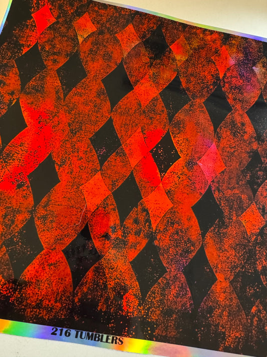 V536 HOLOGRAPHIC GOTHIC ARGYLE - 216 Tumblers