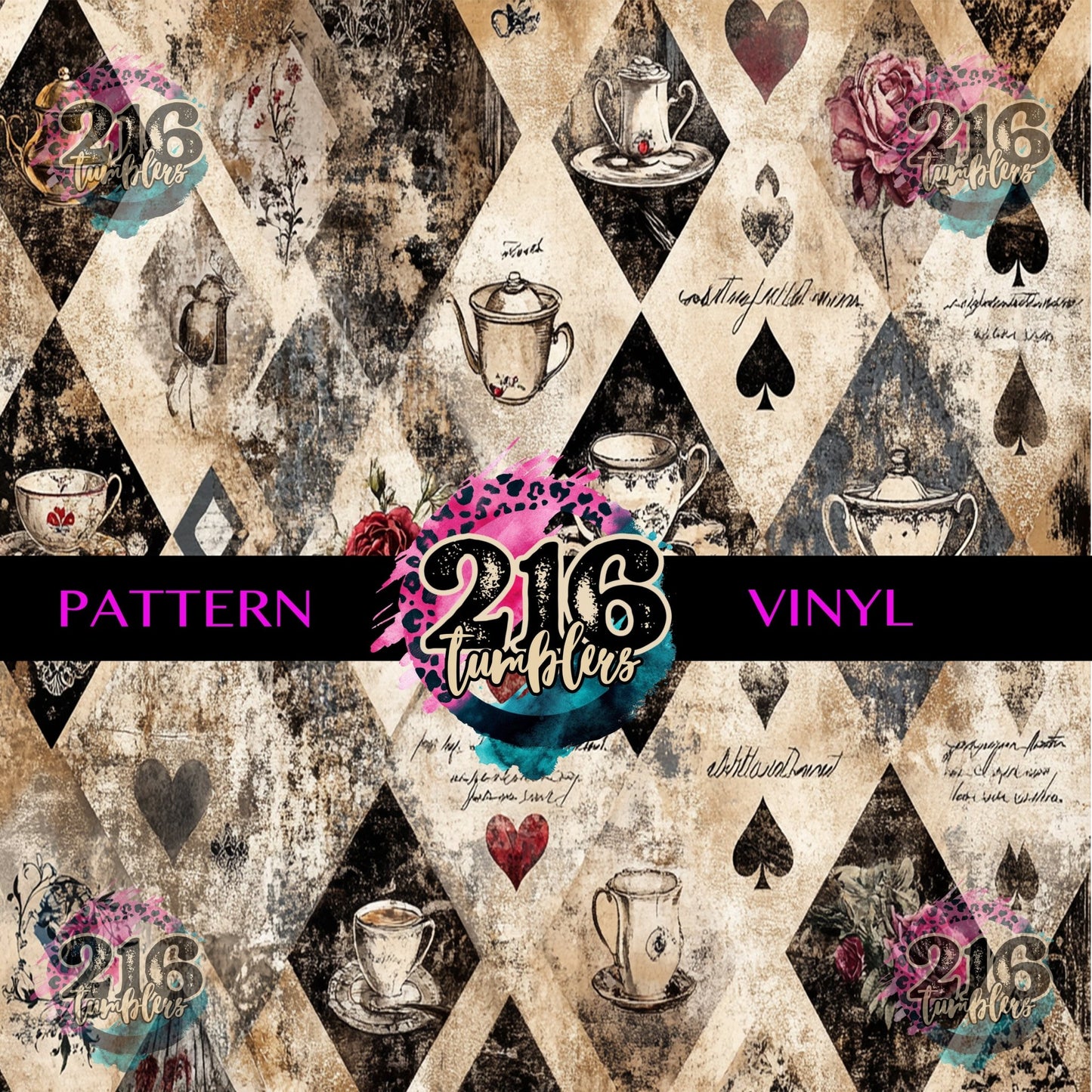 V975 - DISTRESSED/GRUNGE LOOK - 216 Tumblers