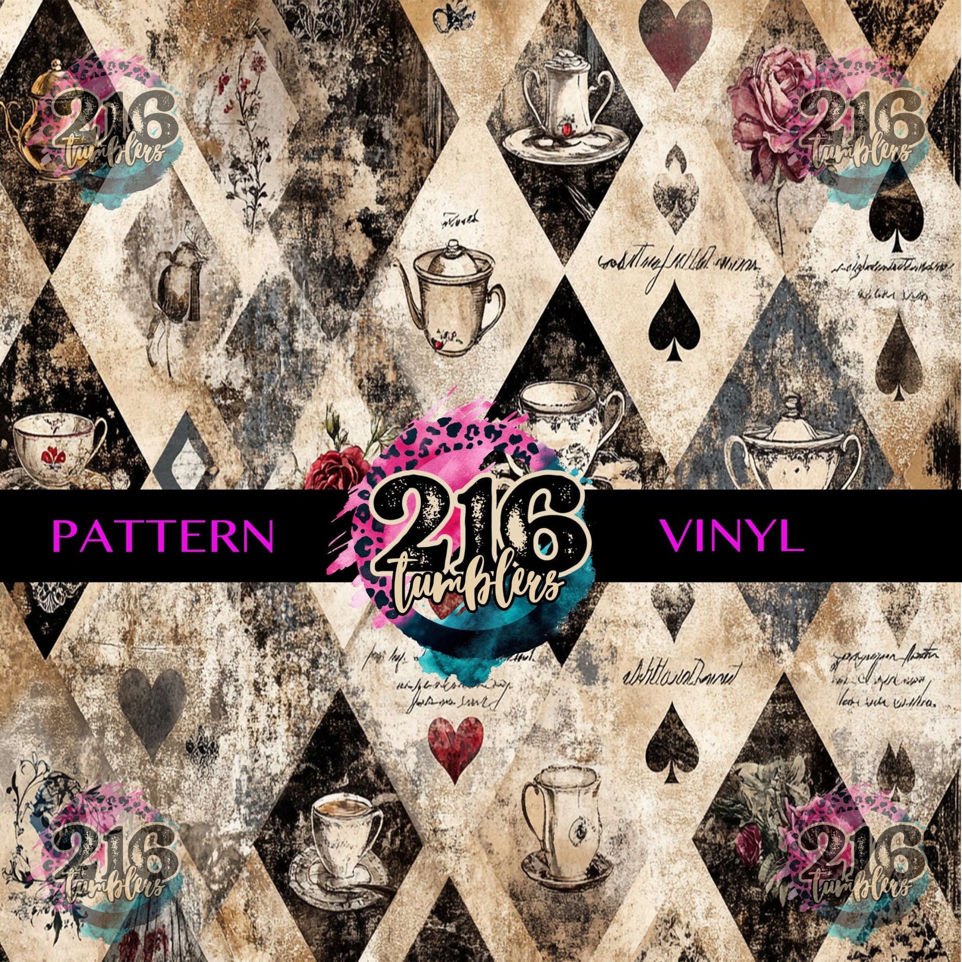 V975 - DISTRESSED/GRUNGE LOOK - 216 Tumblers