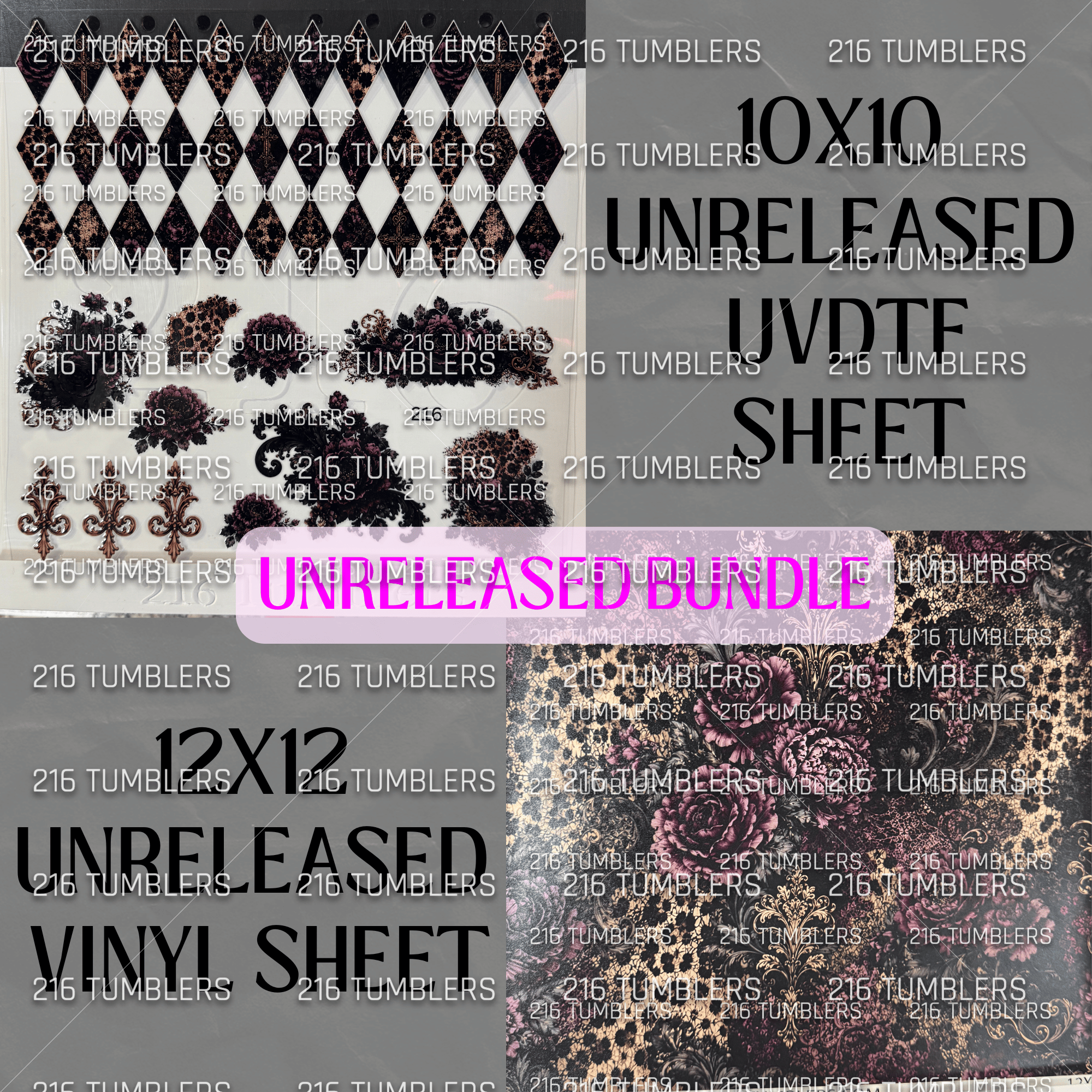 VINYL + UVDTF UNRELEASED BUNDLE GOTHIC ROMANCE - 216 Tumblers