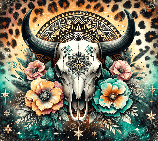 W105 WESTERN BULL SKULL - 216 Tumblers