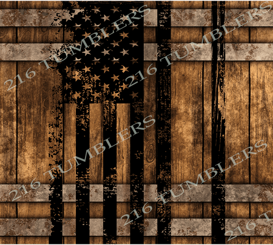 W108 WOODGRAIN FLAG - 216 Tumblers
