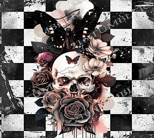 W111 SKULL CHECKER - 216 Tumblers