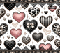 W128 VALENTINE LEOPARD HEARTS