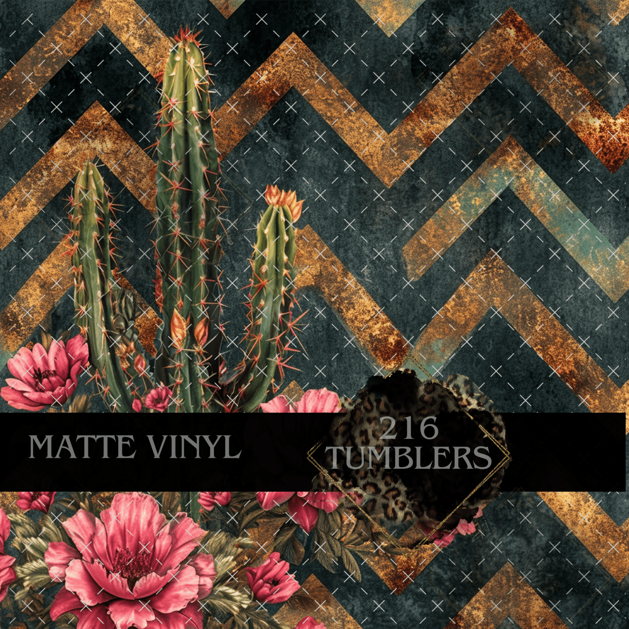 Western Chevron Cactus - 216 Tumblers