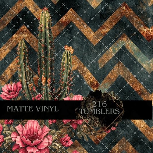 Western Chevron Cactus - 216 Tumblers