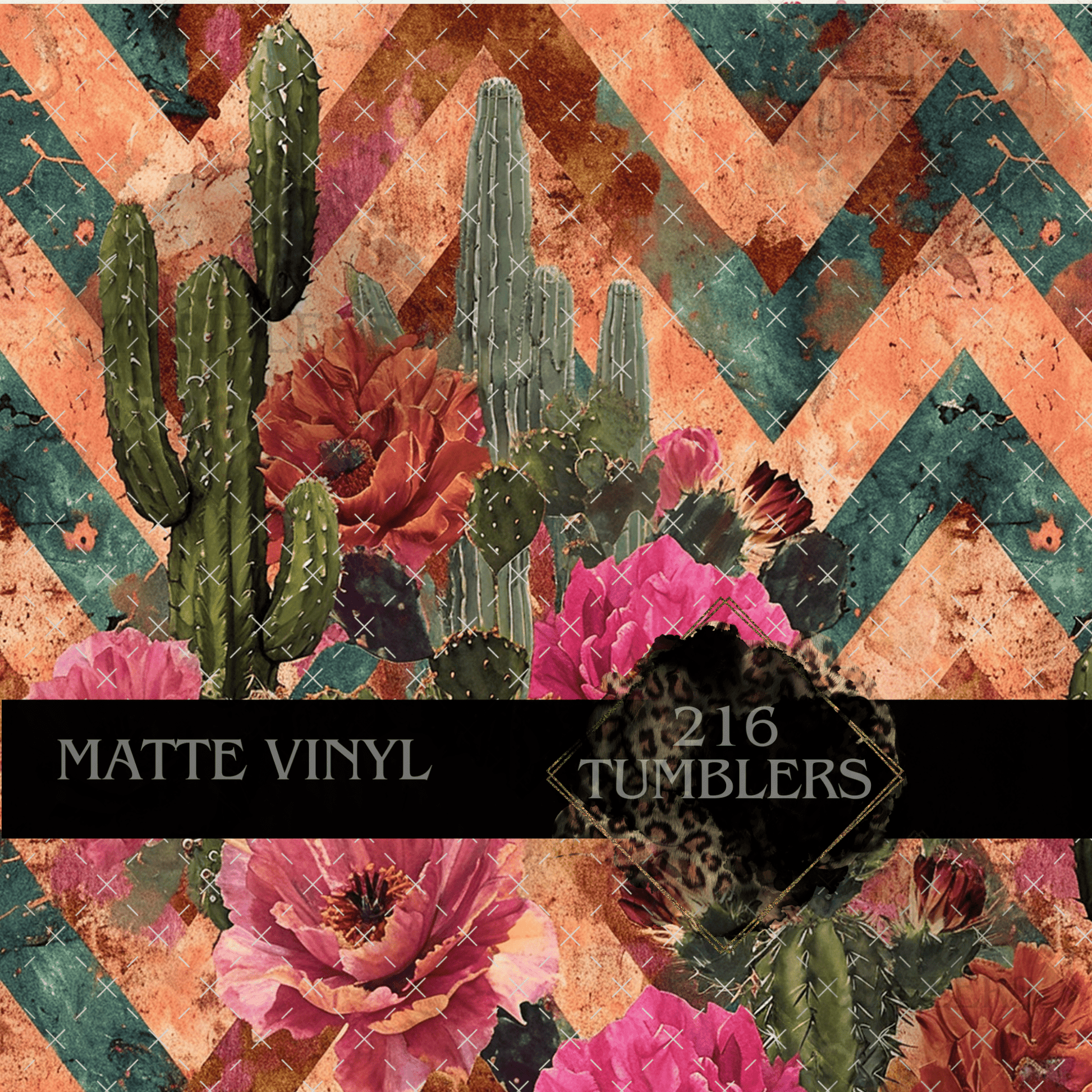 Western Chevron Peach - 216 Tumblers