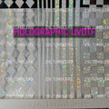 WHITE SHATTERED HOLOGRAPHIC 3 DESIGN UVDTF 11.25X11.25 - 216 Tumblers