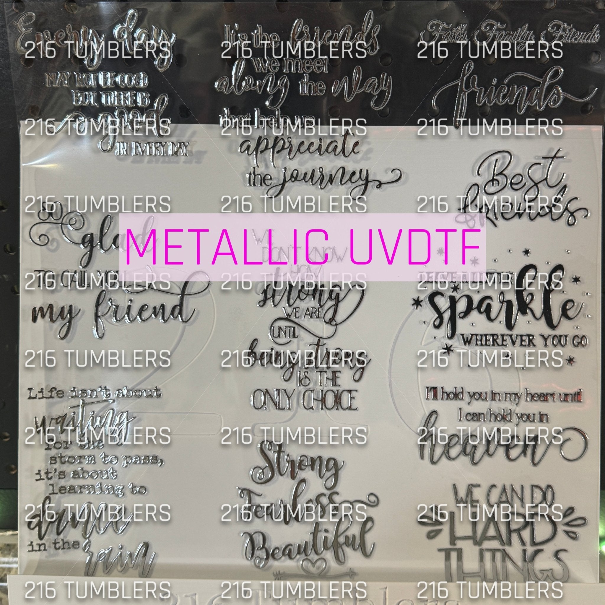 WORD SHEET - 2 COLOR OPTIONS - UVDTF 11.25X11.25 - 216 Tumblers