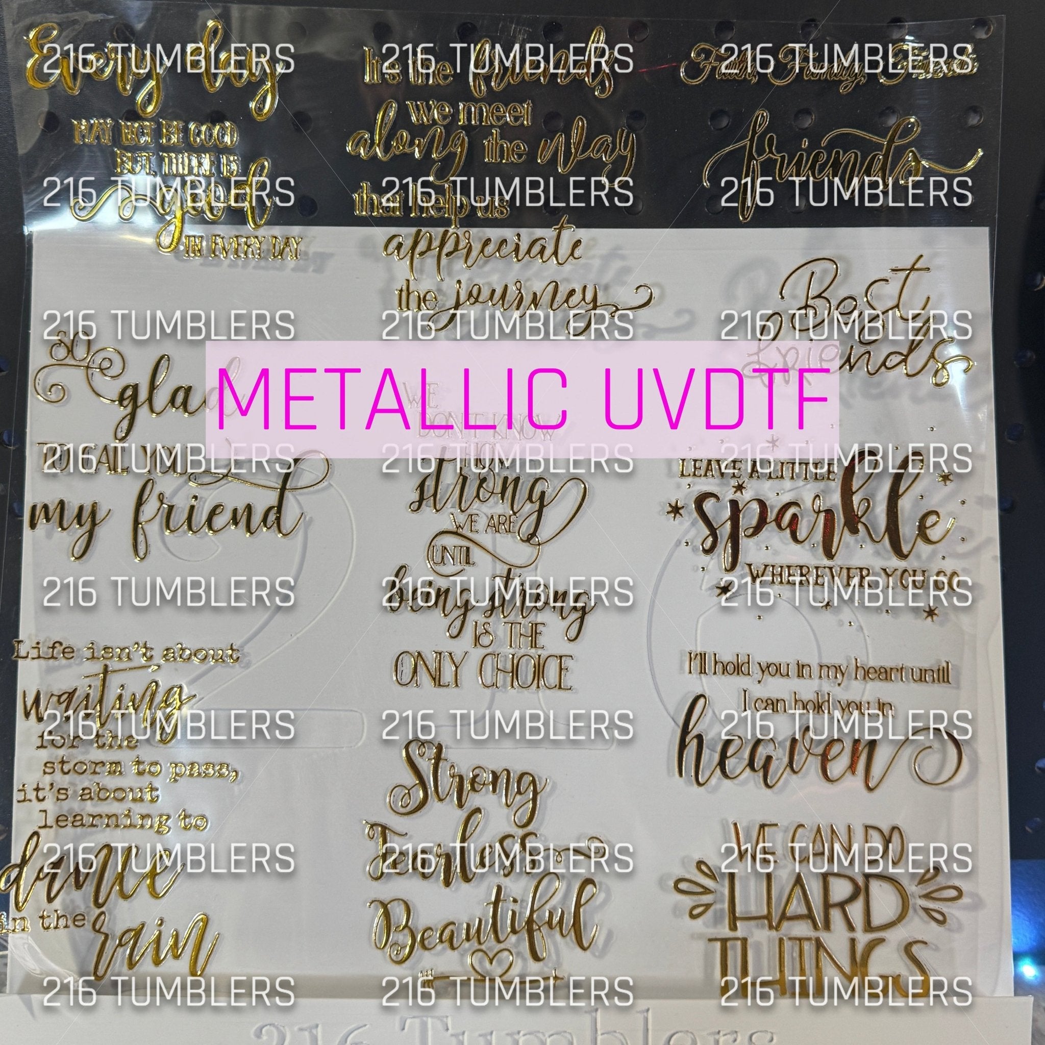 WORD SHEET - 2 COLOR OPTIONS - UVDTF 11.25X11.25 - 216 Tumblers