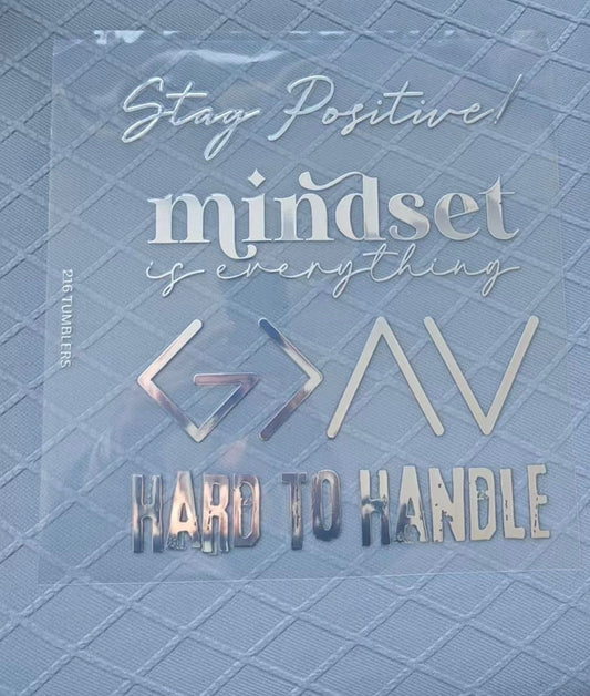 WORD SHEET 688 - SILVER AND GOLD UVDTF - 216 Tumblers