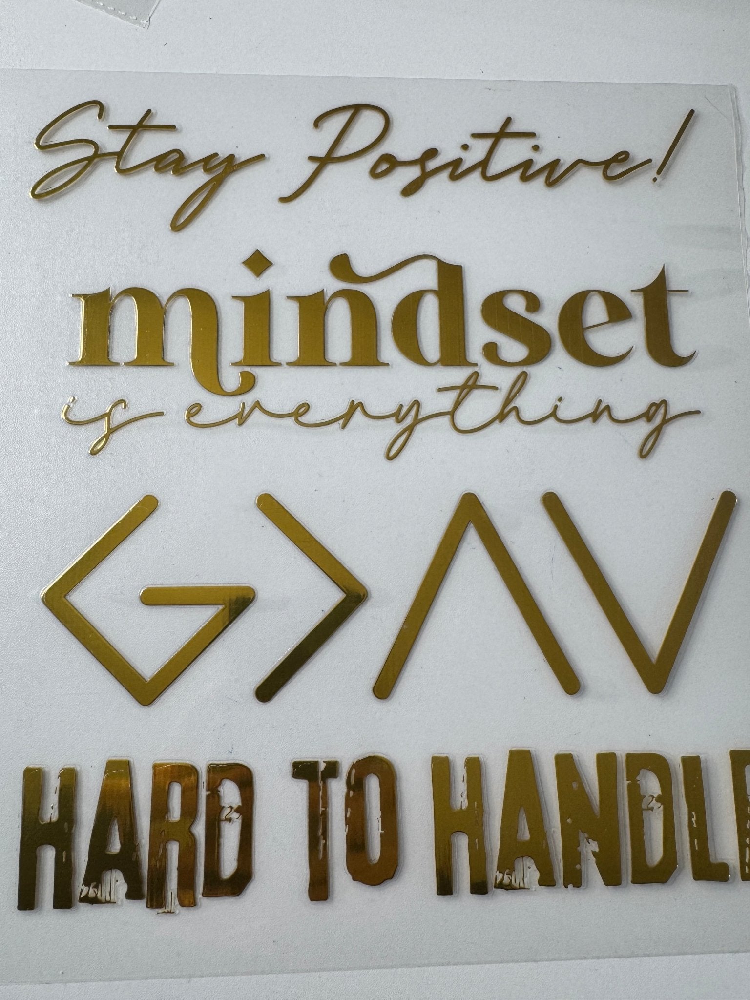 WORD SHEET 688 - SILVER AND GOLD UVDTF - 216 Tumblers