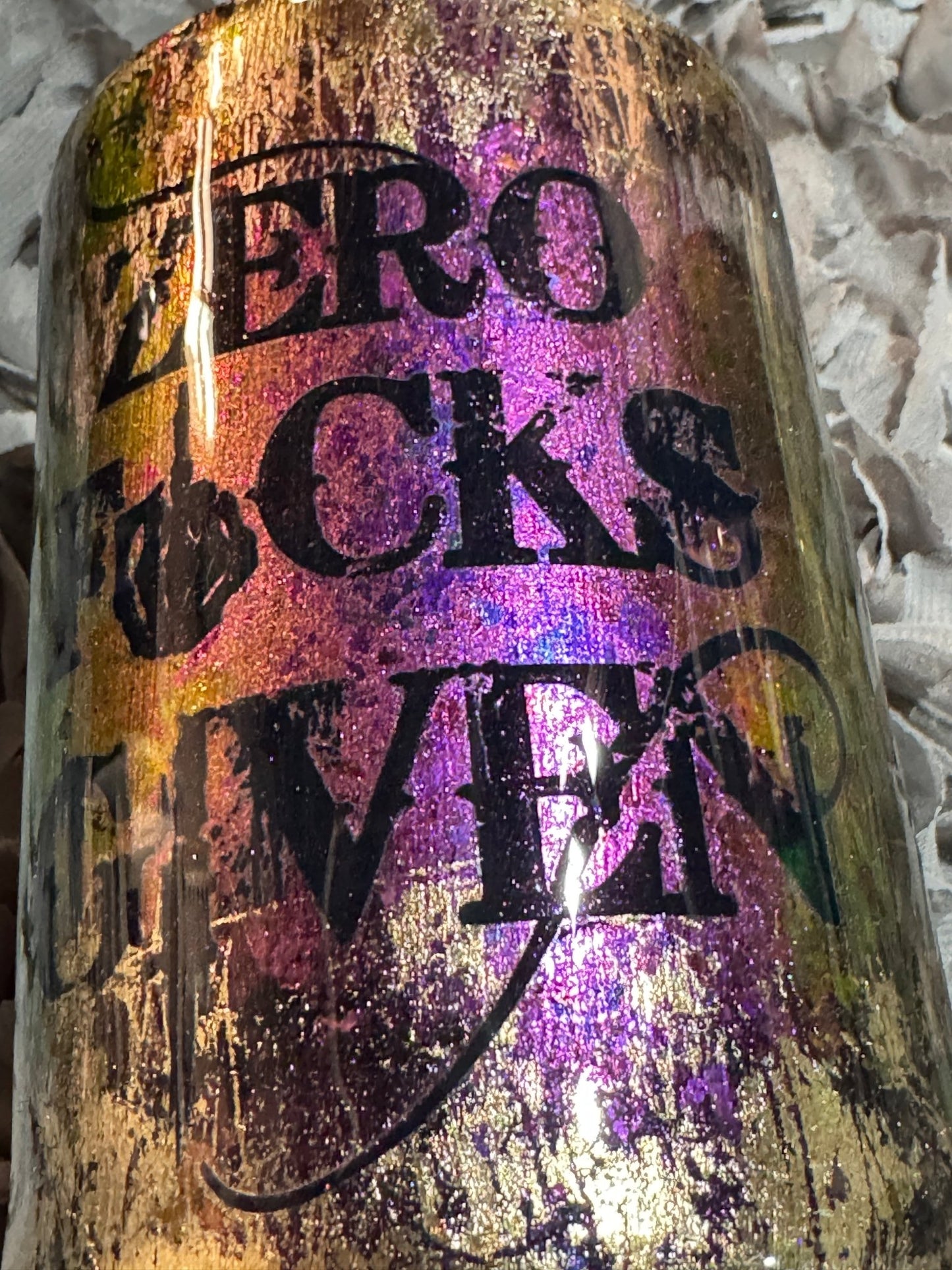 Zero Fucks Given - Grunge Tumbler - 216 Tumblers